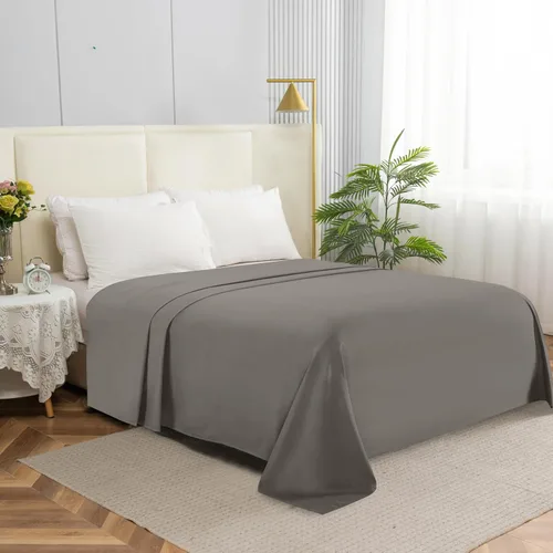 Vista 22 de Elegant Comfort Sábana encimera de 1 pieza de calidad hotelera, lujosa y suave, 1500 hilos, calidad egipcia, resistente a arrugas, manchas