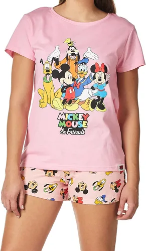 Vista 3 de Disney Pijama de Mickey Mouse y Friends para mujer, Rosado