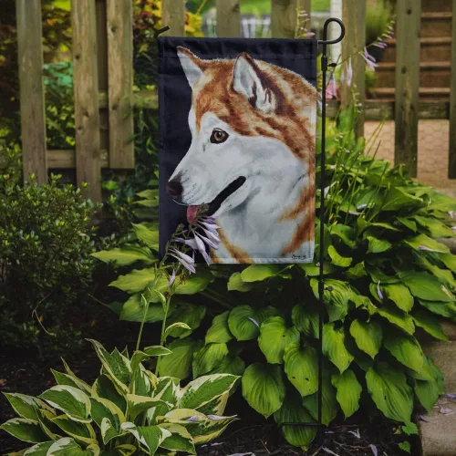 Vista 2 de Caroline's Treasures AMB1043GF Bandera de jardín de Husky siberiano para buzón, bandera decorativa para patio exterior, patio, obras de arte