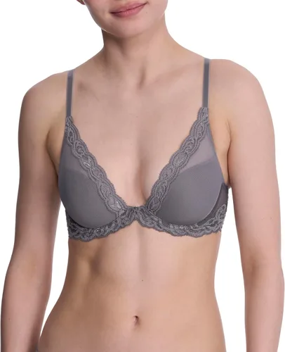 Vista 65 de Natori - Sujetador de encaje para mujer con inmersión, diseño de plumas Cafe
