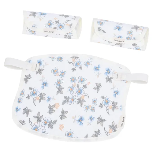 Vista 13 de Bebamour Babero reversible de algodón para todas las posiciones de transporte, babero blanco para niños y niñas (elefante)