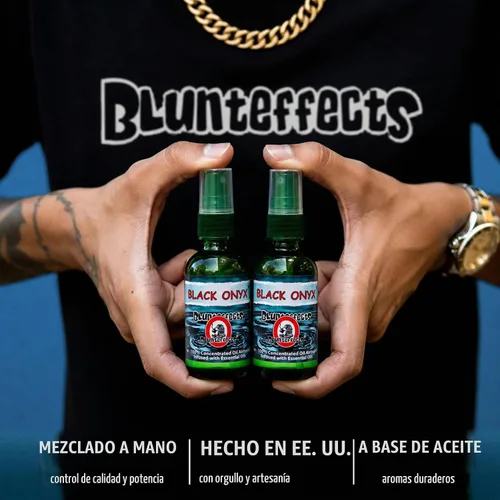 Vista 6 de Blunteffects Ambientador concentrado en espray 1 oz, ónix negro, paquete