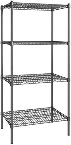 Vista 291 de Kit de 4 estantes de epoxi verde NSF de 21 x 72 pulgadas con postes de 86 pulgadas, estantería de almacenamiento resistente, kit de estantería