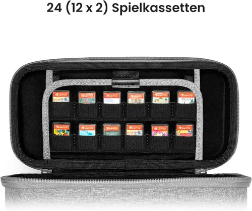 Vista 6 de tomtoc Funda de transporte para Nintendo Switchmodelo OLED, bolsa de viaje grande con bolsillo para controlador Pro, Joy con Grip o adaptador de CA