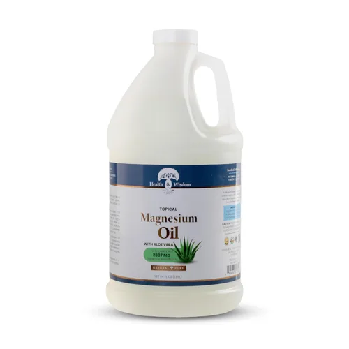 Vista 12 de Health & Wisdom Aceite de magnesio puro con aloe vera, alivio tópico muscular y articular, hidratante natural y puro para la piel, absorción