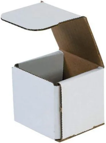 Vista 11 de Secure Seal Cajas de envío – Sobres de cartón corrugado plegable blanco de 4 x 3 x 2 pulgadas – Embalaje de cartón corrugado plegable blanco