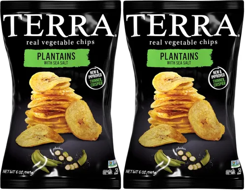 Vista 24 de Terra Chips de verduras, chips azules con sal marina, 5 onzas (paquete de 12)