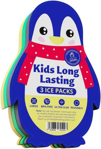 Vista 14 de Healthy Packers Bolsas de hielo delgadas reutilizables para loncheras para niños y adultos Paquetes de congelador finos de larga duración