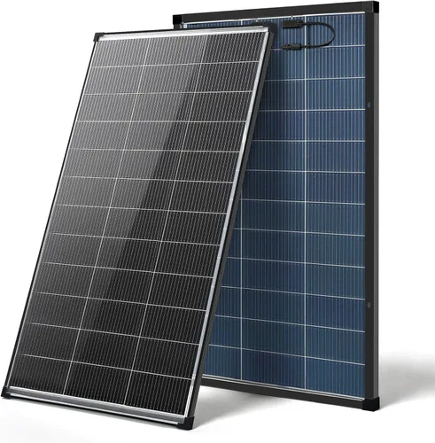 Vista 19 de Panel solar bifacial de 100 W, tipo N 12 V, 18 BB, 25 % de alta eficiencia A+ de celda monocristalina IP68, panel solar impermeable para caravana