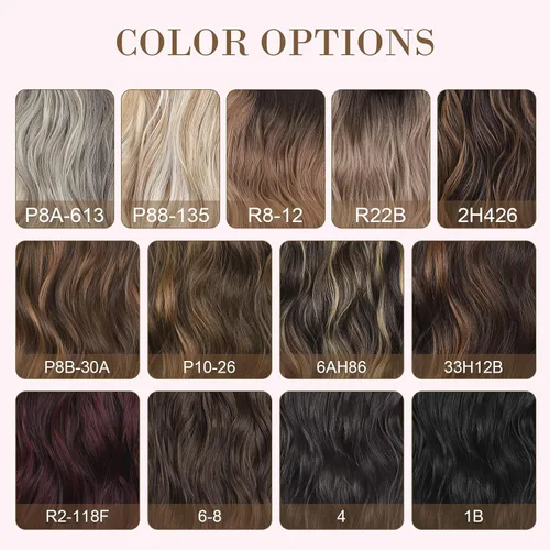 Vista 8 de REECHO Extensiones de cabello, 4 piezas, extensiones de cabello con clip HE001, extensiones de cabello sintéticas naturales y suaves para mujer