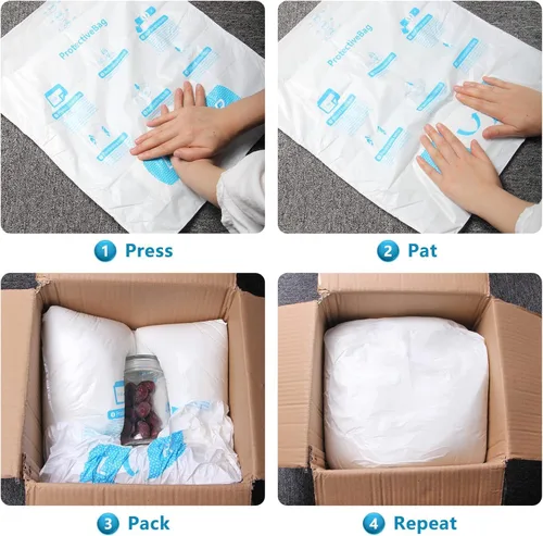 Vista 4 de 15 x 18 pulgadas, 10 unidades TONESPAC Instant Pack Quick Expanding Foam X-100 Bolsa de embalaje para embalaje y envío