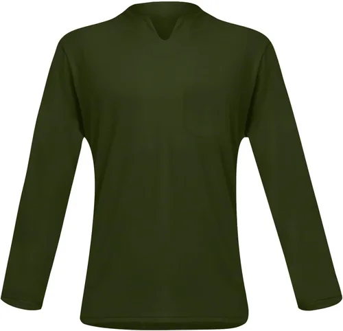 Vista 4 de ZEFOTIM Camisetas con cuello en V para hombre, de manga corta, lisas, ajustadas, casuales, a la moda