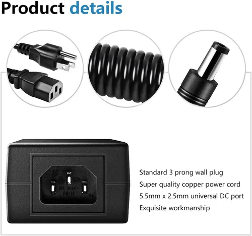 Vista 4 de Adaptador de fuente de alimentación de 12V AC 100V ~ 240V a DC