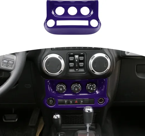 Vista 17 de RT-TCZ Para Jeep JK Negro Dash Console A/C Controles Cubierta Trim Panel para Jeep Wrangler JK JKU 2011-2017 ABS Interior Accesorios 1pc