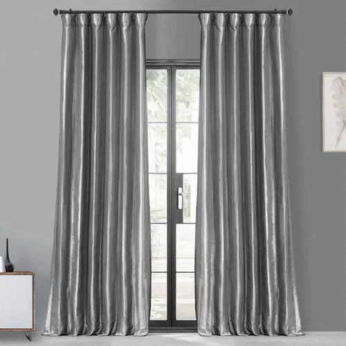 Vista 11 de HPD Half Price Drapes - Cortinas opacas para dormitorio y sala de estar - Cortina opaca de tafetán de seda sintética 127 x 213 cm (1 panel)
