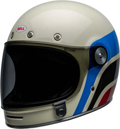 Vista 11 de Bell Bullitt - Casco (rayas blanco perlado brillante/rojo/azul - S)