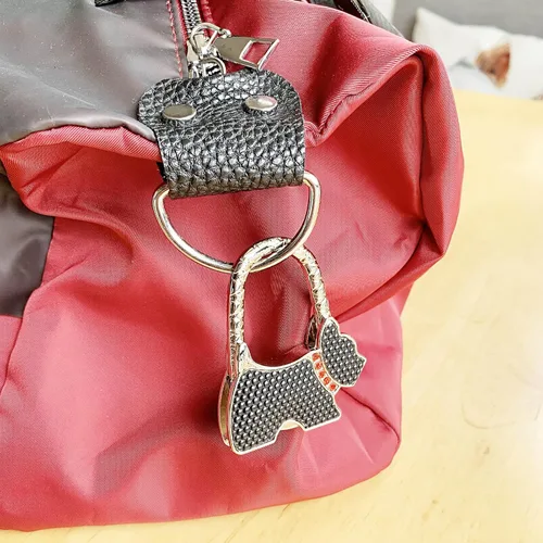 Vista 4 de KSMD Ganchos para bolsos para mesa y bares, organizadores portátiles para colgar bolsos, soporte para bolsillo, bolsa de almacenamiento para colgar