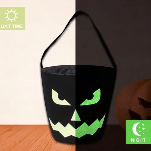 Vista 3 de 2 bolsas de dulces multiusos para Halloween con diseño de calabaza