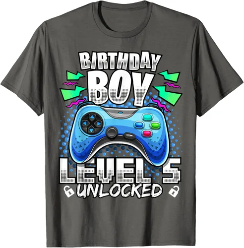 Vista 47 de Camiseta para niños con diseño de videojuegos desbloqueados de nivel 5 Negro