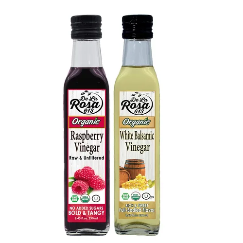 Vista 8 de De La Rosa - Vinagre balsámico orgánico y aceite de oliva virgen extra orgánico, 100% puro, vegano, kosher, sin OMG y sin gluten, ideal