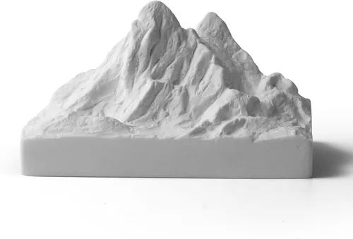 Vista 6 de TRANSGOOD Modelo de montaña en miniatura Alpes suizos Souvenir Yeso Suiza Artesanía Regalo Decoración del Hogar Colección Pisapeles