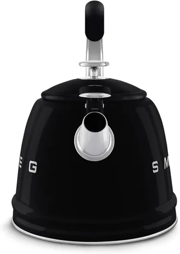 Vista 3 de Smeg Tetera silbante Retro para estufa – 2.4L (Negro)
