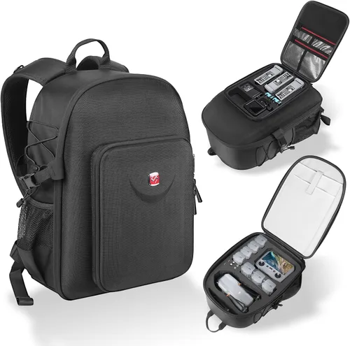 Vista 9 de Smatree Mochila profesional para DJI Air 3, funda rígida impermeable para DJI Air 3 Fly More Combo/RC 2 y accesorios
