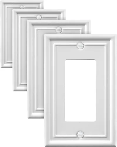 Vista 9 de Cubiertas de salida para placas de interruptor, paquete de 2 placas Latón antiguo