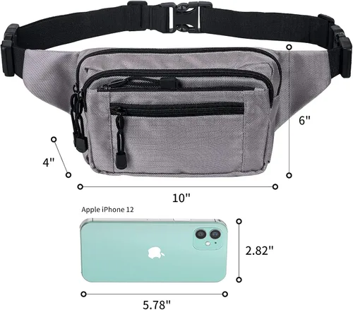 Vista 2 de Riñonera transparente aprobada por estadios para mujeres, para el trabajo, bolsa de cintura multiusos para viajes y eventos deportivos, 2 colores.