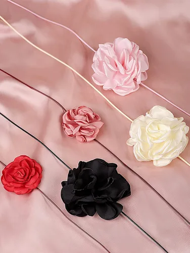 Vista 7 de Gargantilla con rosetas de flores, accesorios esenciales de verano para adolescentes, niñas, mujeres, cosas de moda
