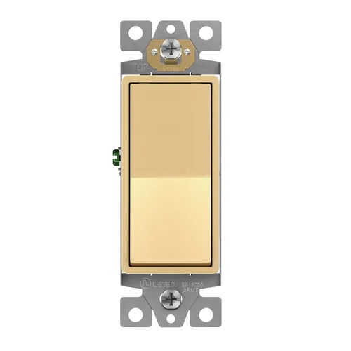 Vista 21 de ENERLITES Interruptor de luz de paleta decorativa de 3 vías, acabado brillante, un solo polo o tres vías, 3 cables, tornillo de puesta a tierra