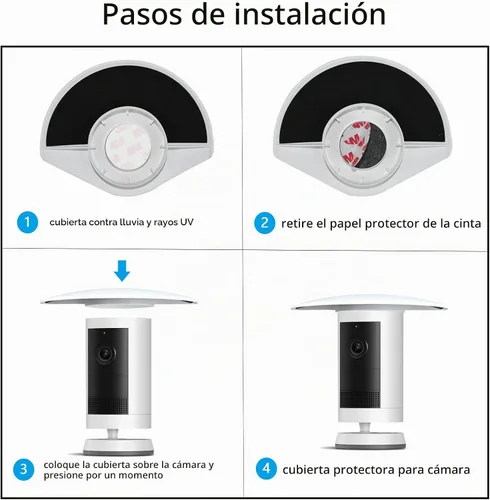 Vista 4 de Cubierta de lluvia UV compatible con Ring Outdoor Cam Plus Blanco