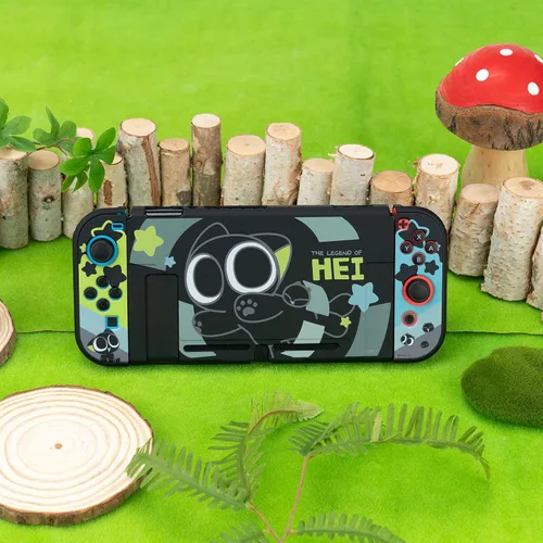 Vista 6 de GeekShare Funda protectora delgada compatible con Nintendo Switch y Joy-Con - Absorción de golpes y arañazos - La serie HEI