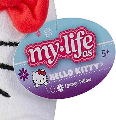 Vista 4 de My Life As Almohada Hello Kitty – Almohada blanca suave en estilo Hello Kitty – hecha para muñecas de 18 pulgadas