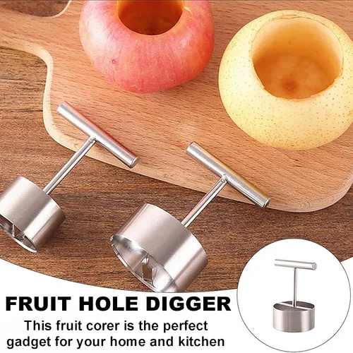 Vista 7 de Herramienta de cocina separadora de núcleo de pera de manzana, removedor de núcleo de pera de manzana de acero inoxidable, removedor de picaduras