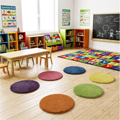 Vista 6 de Koeckritz Rugs Bright - Juego de 6 asientos circulares de 18 pulgadas