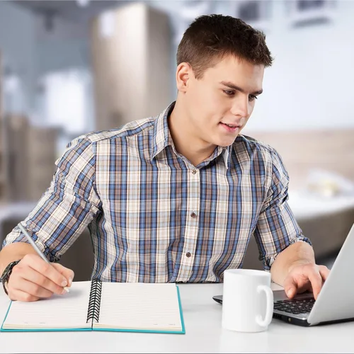 Vista 6 de LABUK 6 piezas de cuadernos en espiral con tapa dura para el trabajo, cuadernos en espiral A5, 160 páginas 5.5x8.5 pulgadas, pequeño diario