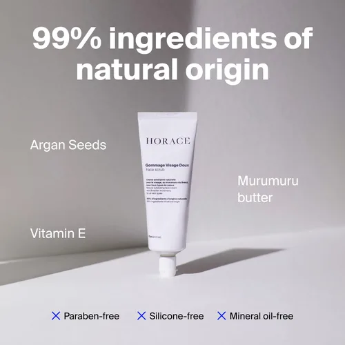 Vista 4 de HORACE Set de regalo con limpiador facial purificador, exfoliante facial suave e hidratante facial matificante, juego de cuidado de la piel