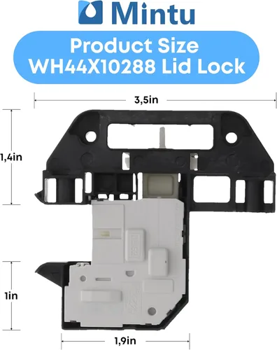 Vista 3 de WH44X10288 Reemplazo de cerradura de tapa para GE GUD24GSSM0WW GUD24GSSM1WW GUD27EESN0WW GUD27ESPM0DG GUD27ESPM1DG GUD27ESSJ0WW GUD27ESSJ1WW