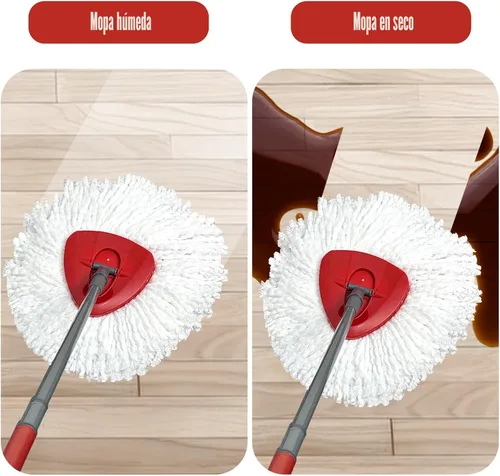 Vista 5 de Paquete de 3 cabezales de repuesto para trapeador, compatible con sistema EasyWring de 1 tanque Microfiber, Highly Absorbent, Machine Washable