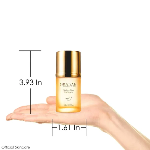 Vista 4 de Gratiae Suero de ojos orgánico reabastecedor - Cuidado cosmético de los ojos con vitamina E, 1.02 fl oz