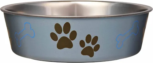 Vista 9 de Bol metálico para mascotas Bella, de Loving Pets, M, Artichoke