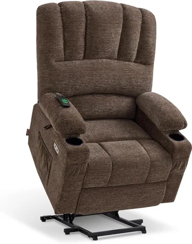 Vista 22 de MCombo Silla Reclinable Elevadora Eléctrica de Gran Tamaño para Ancianos, Silla Elevadora con Calor y Masaje, Reclinable Elevadora para Grandes