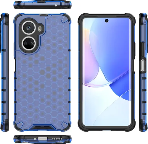 Vista 88 de Pzwoxukhov Funda compatible con Huawei Nova 3i, compatible con Huawei P Smart+ 2018 Honeycomb Anti-Drop Shock-Absorbing Case Negro