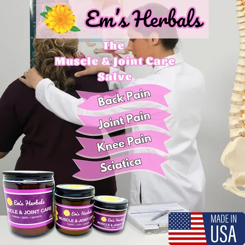 Vista 2 de EM 's Herbals Muscle Rub Salve, 2 oz.