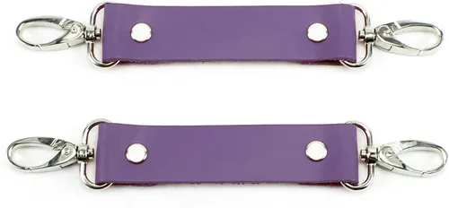 Vista 2 de VP Leather Two Connectors Premium Real Leather Handmade Snap Hook Connectors - Comfortable BDSM Restraints