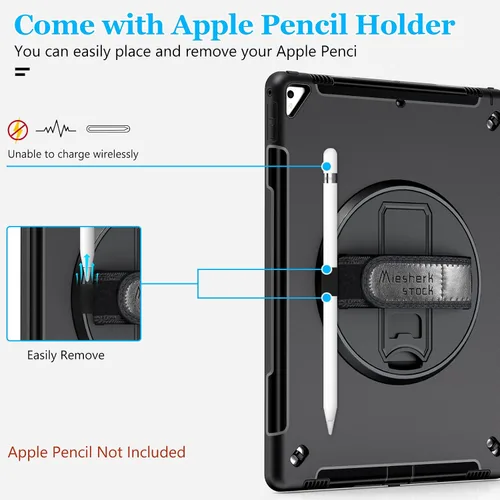 Vista 8 de Funda para iPad Pro 12.9 de 2ª generación 2017 y 2015 de 1ª generación, funda protectora de TPU resistente con protector de pantalla, soporte