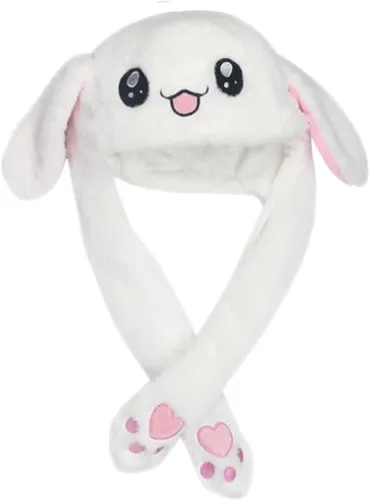 Vista 2 de Sombrero de conejo con orejas en movimiento, diadema para mujeres y niñas, accesorios Kawaii