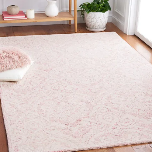 Vista 18 de SAFAVIEH Blossom Collection - Alfombra decorativa, 2 x 3 pies, azul y marfil, lana hecha a mano, ideal para zonas de alto tráfico en entrada, sala