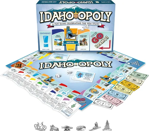 Vista 2 de Late for the Sky Juego de mesa Idaho-Opoly - Diversión de estrategia